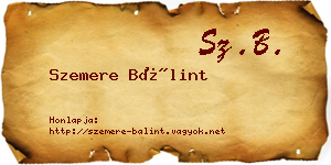 Szemere Bálint névjegykártya